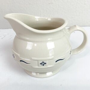 Longaberger Blue Basket Weave Woven Traditions Creamer Pitcher